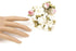 Mini Cream and Pink Variety Paper Flowers Tiny Paper Flowers 24 Pieces NTN00005